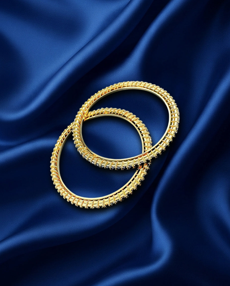 Bold Elegance Black Stone Bangles
