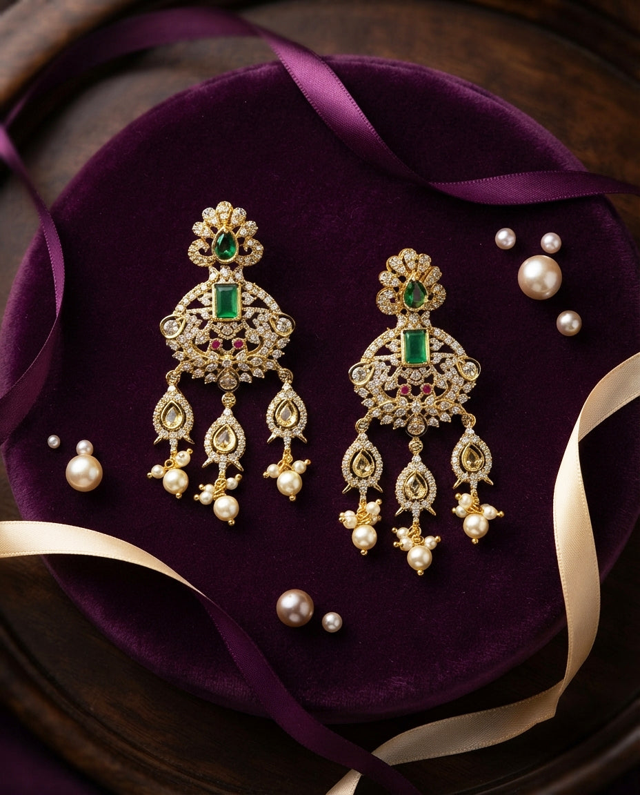 Danglers with Triple Pearl Drops
