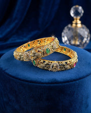 Peacock & Laxmi Motif Bangles