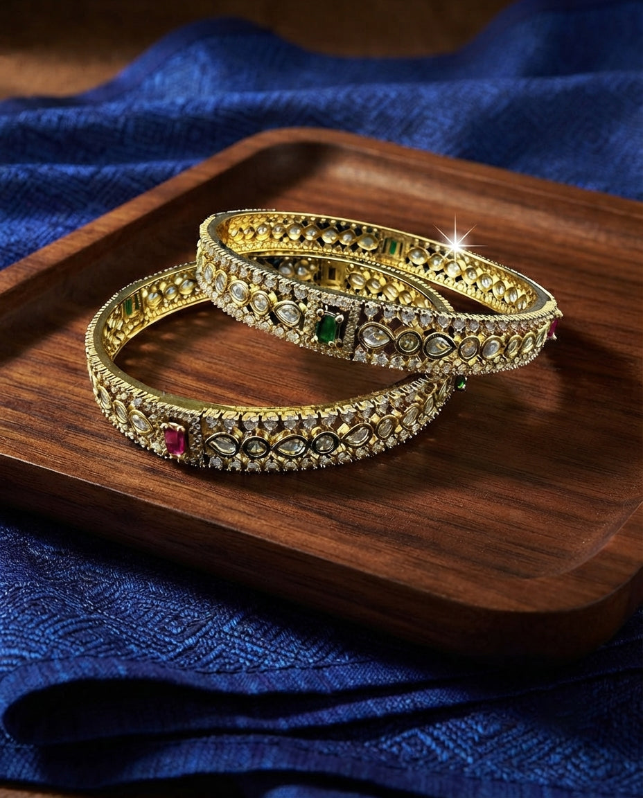 Sophisticated Drop-Shaped Bangles
