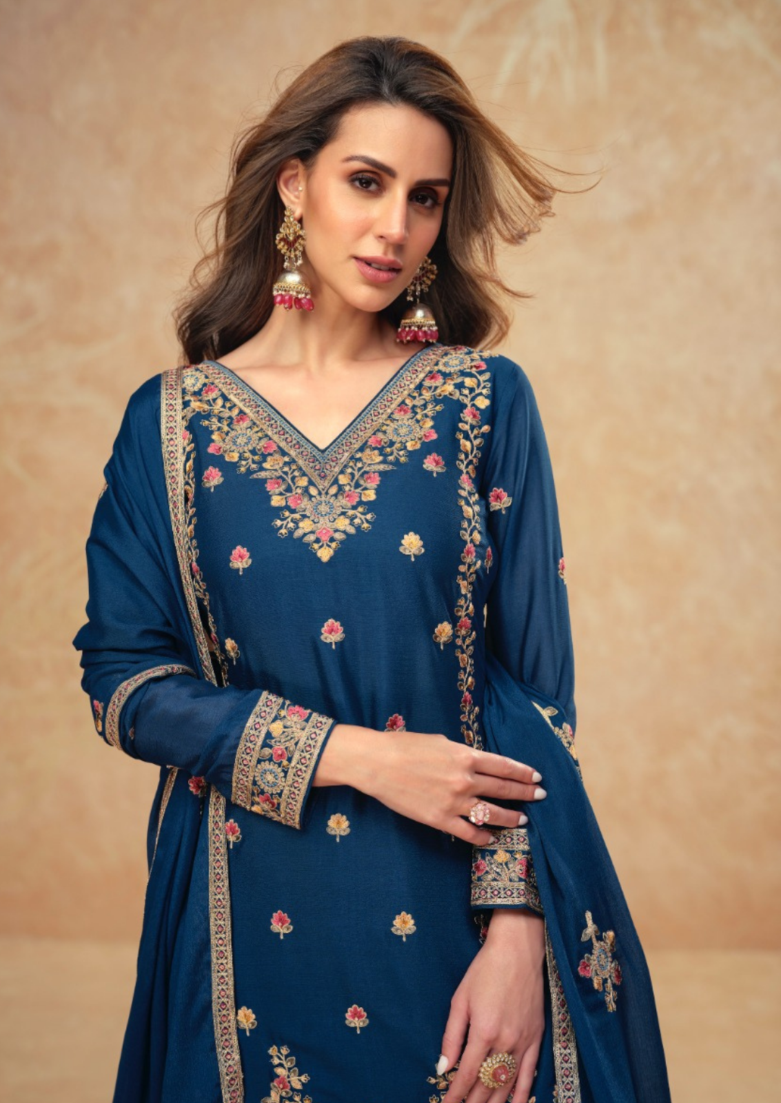 Crepe Silk Sharara With Elegant Embroidery