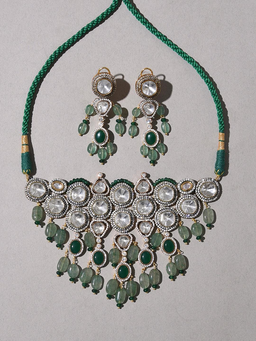 Harmonic Jade Polki Bridal Set - Dyulokha