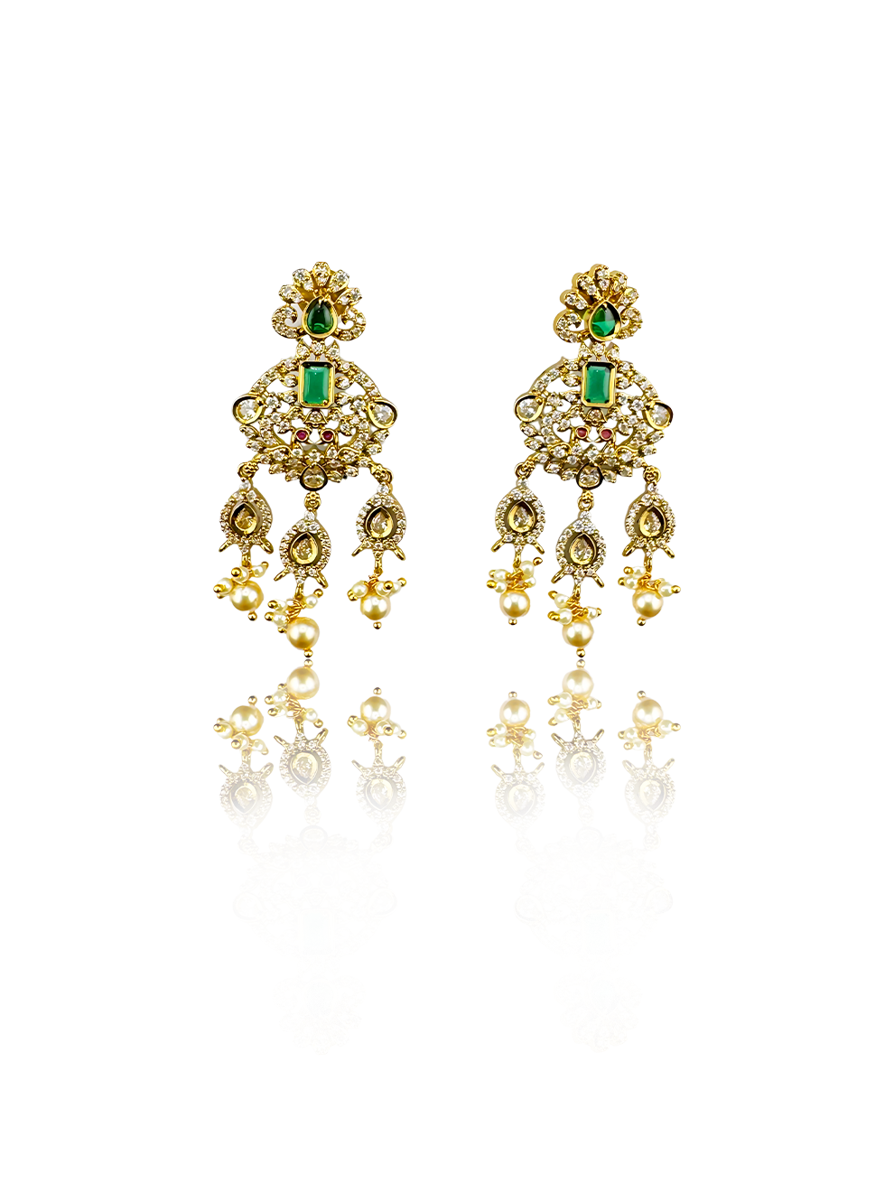 Danglers with Triple Pearl Drops