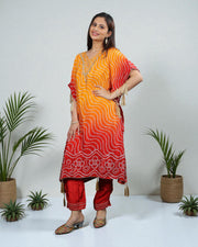 Cotton Kaftan with Bandhani Design