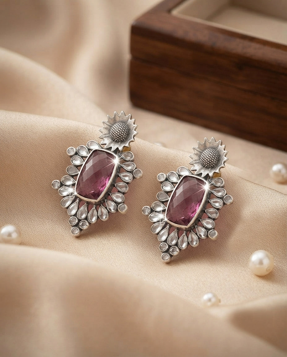 Vibrant Hydro Stones Earrings