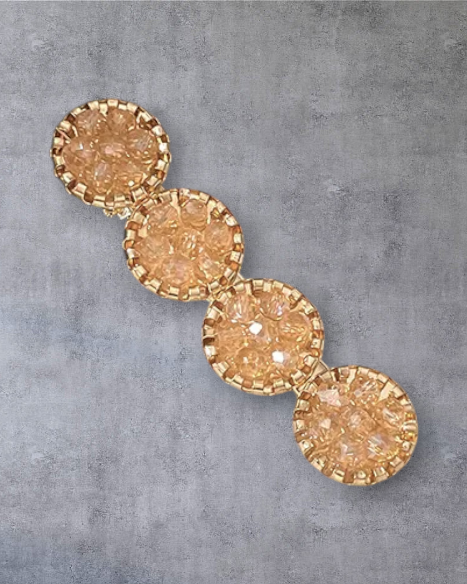 Geometric Alloy Pearl Hair Clip - White