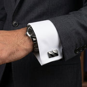 Black Cufflinks for French Shirt Style