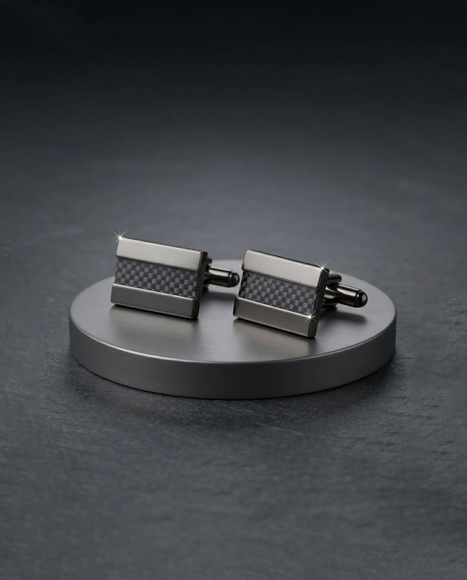 Black French Shirt Cufflinks for Men