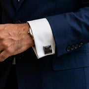Black French Cufflinks for Men's Business Shirts