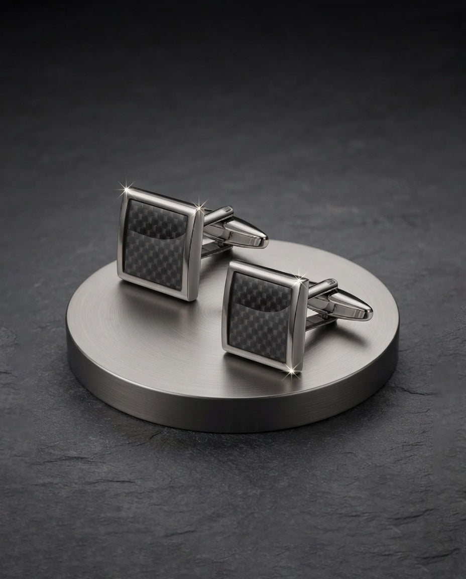 Black French Cufflinks for Men's Business Shirts