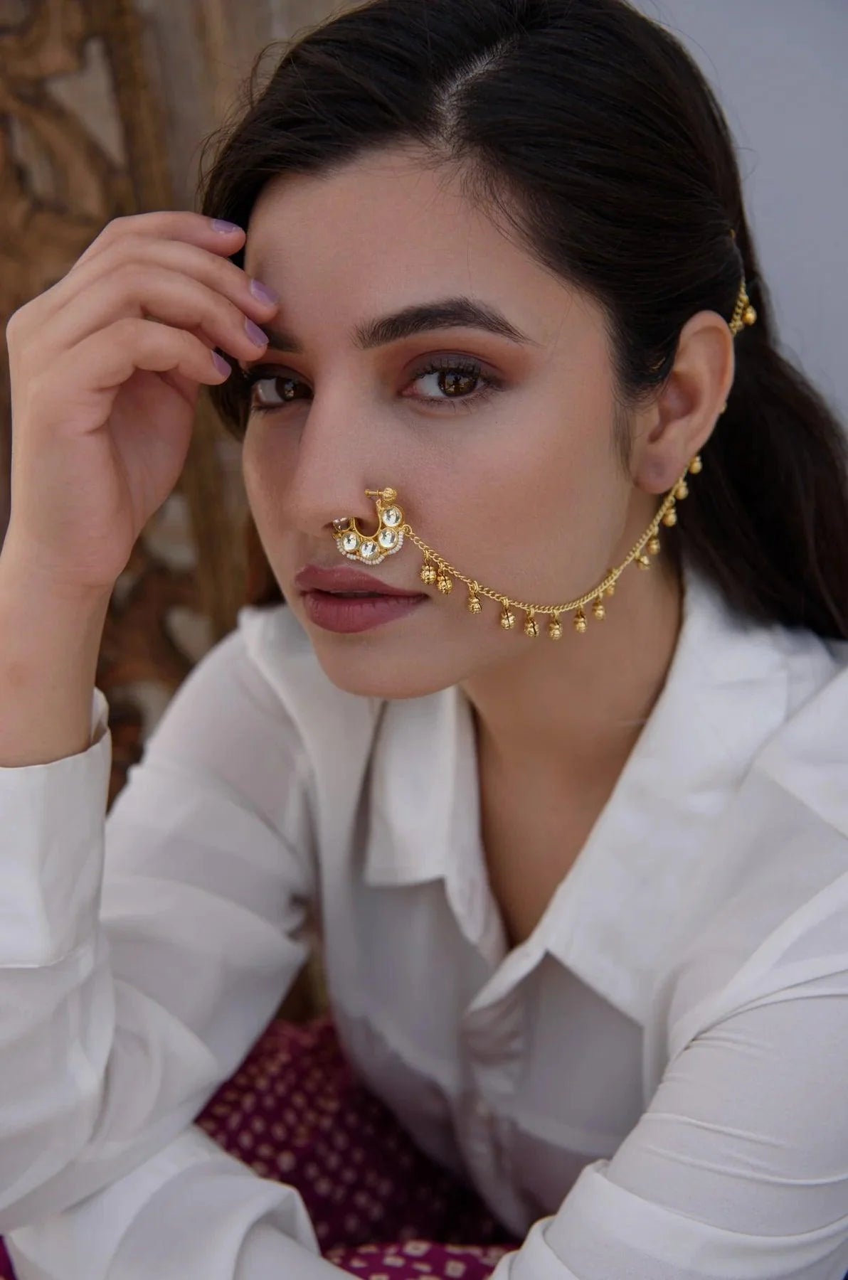 Pearl Essence Traditional Nose Pin - Dyulokha