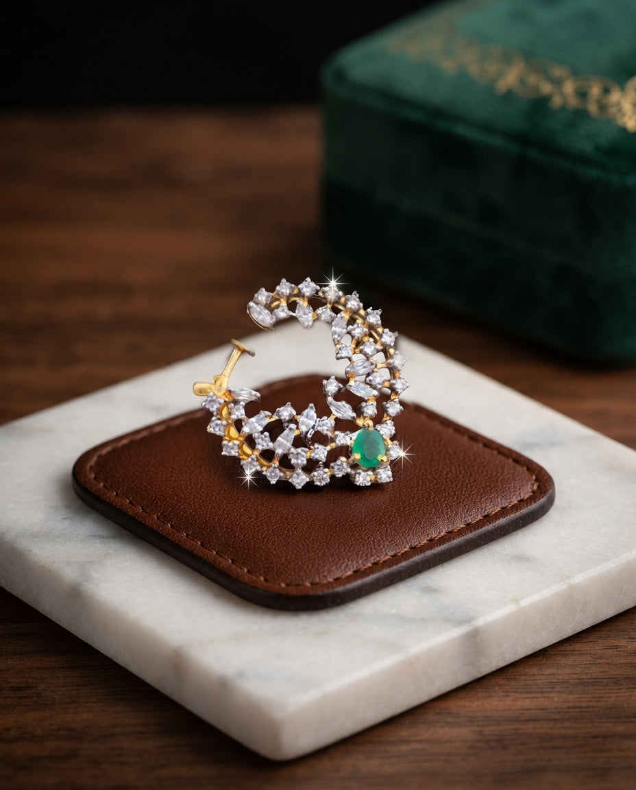 Enchanting Emerald Nose Ring