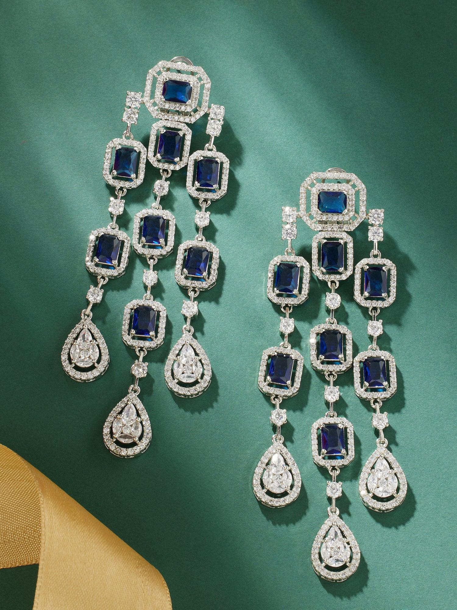 Cascade Sparkle Chandelier Earrings - Dyulokha