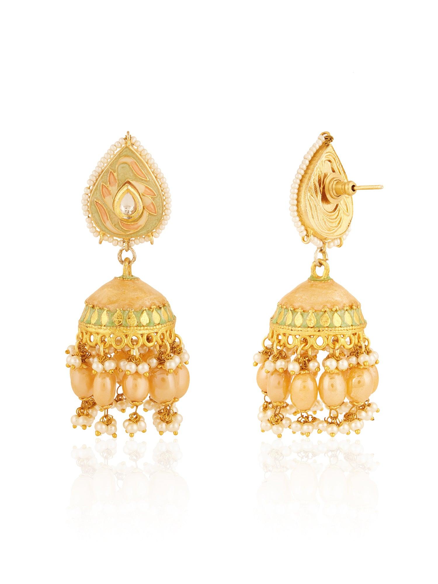 Illustrious Elegance Jhumka Earrings - Dyulokha