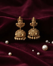 Temple Charm Jhumka Earrings