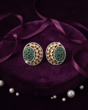 Ravishing Radiance Green Kundan Studs