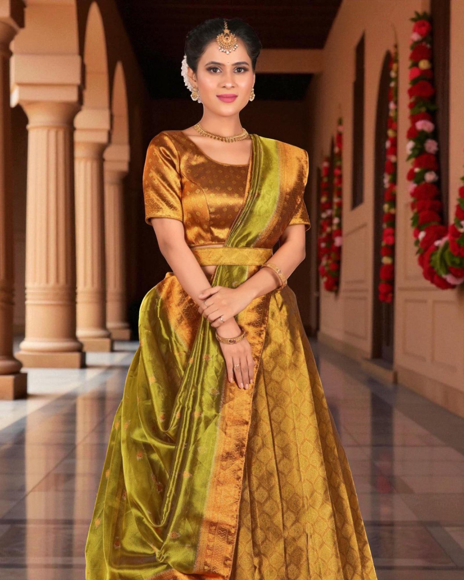 Luxurious Tissue Half Saree
