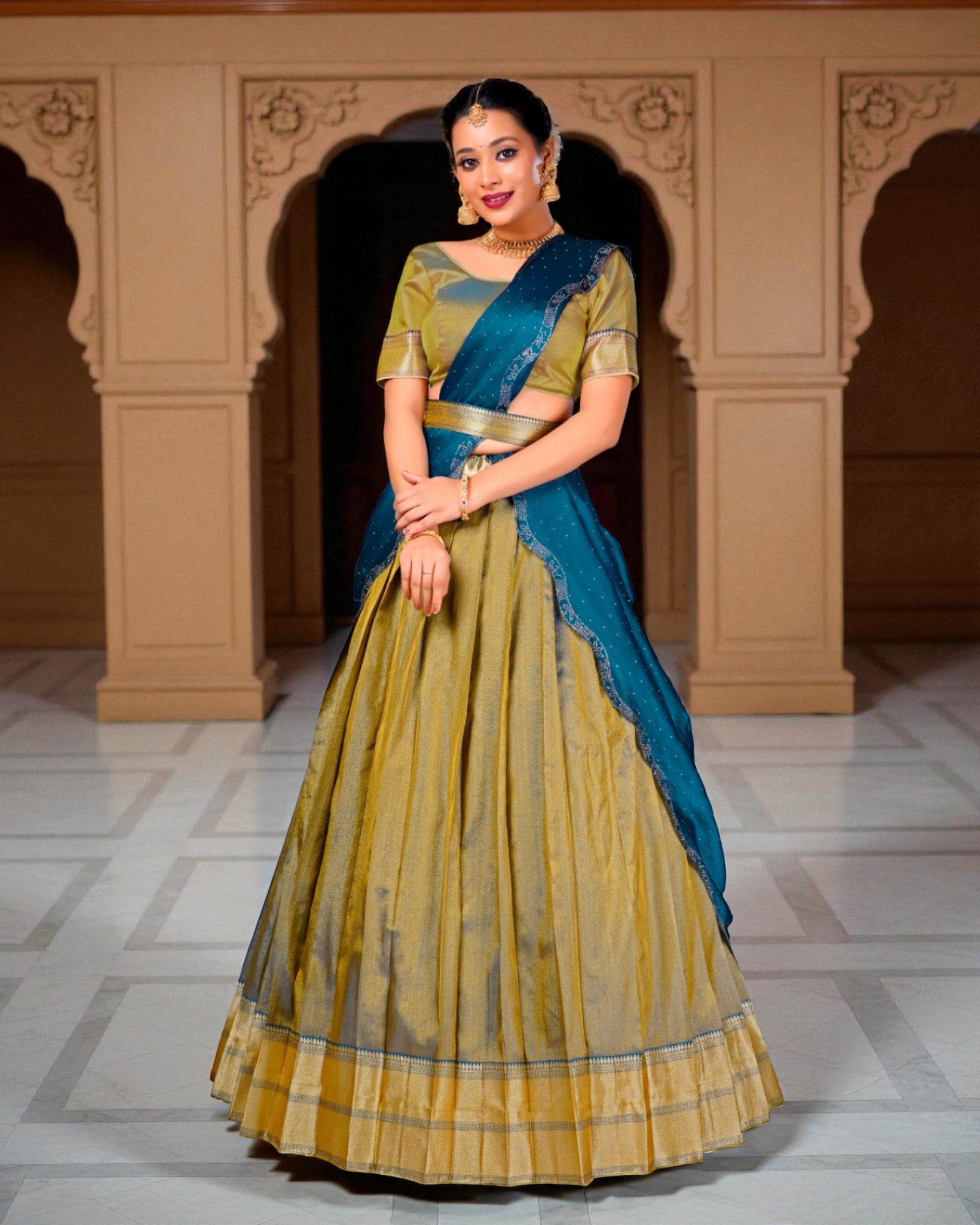 Heritage Luxurious Silk Half Saree