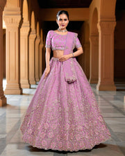 Baby Pink Cotton Embroidered Pakistani Suit