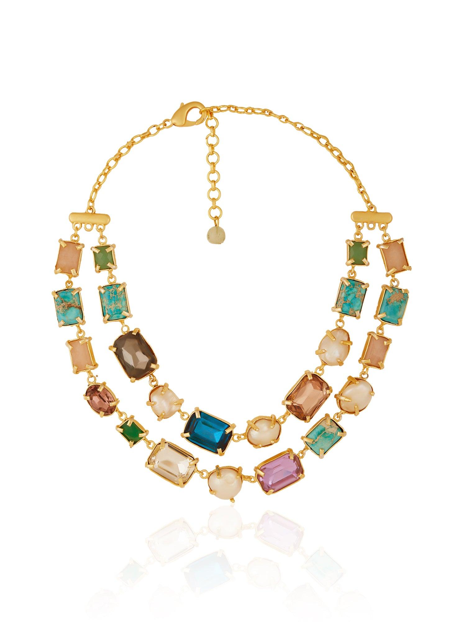 Luxe Luminescence Swarovski Necklace - Dyulokha