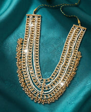 Pearl Kundan Cascade Necklace
