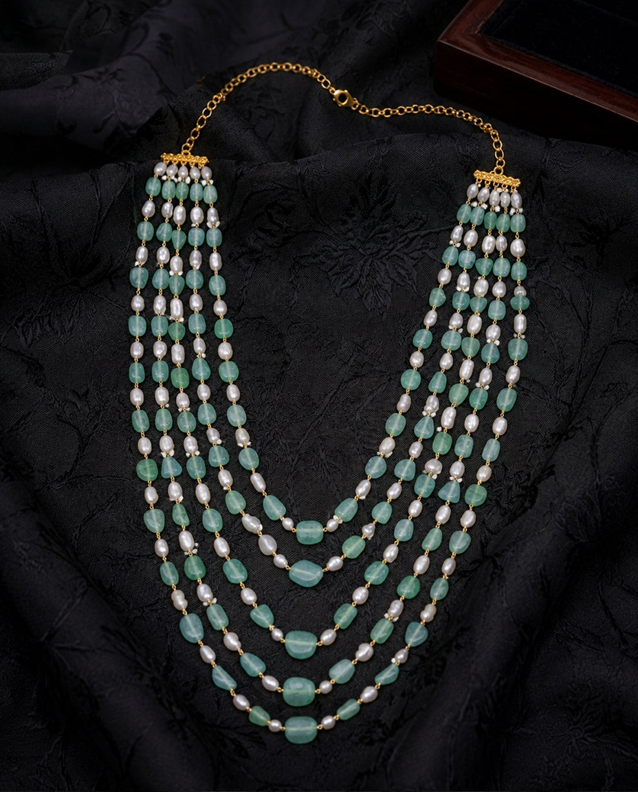 Mint Bliss Pearl Necklace