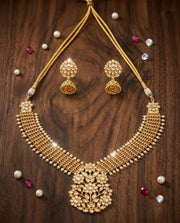 Golden Blossoms Temple Necklace Set