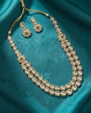 Golden Glamour Kundan Necklace Set