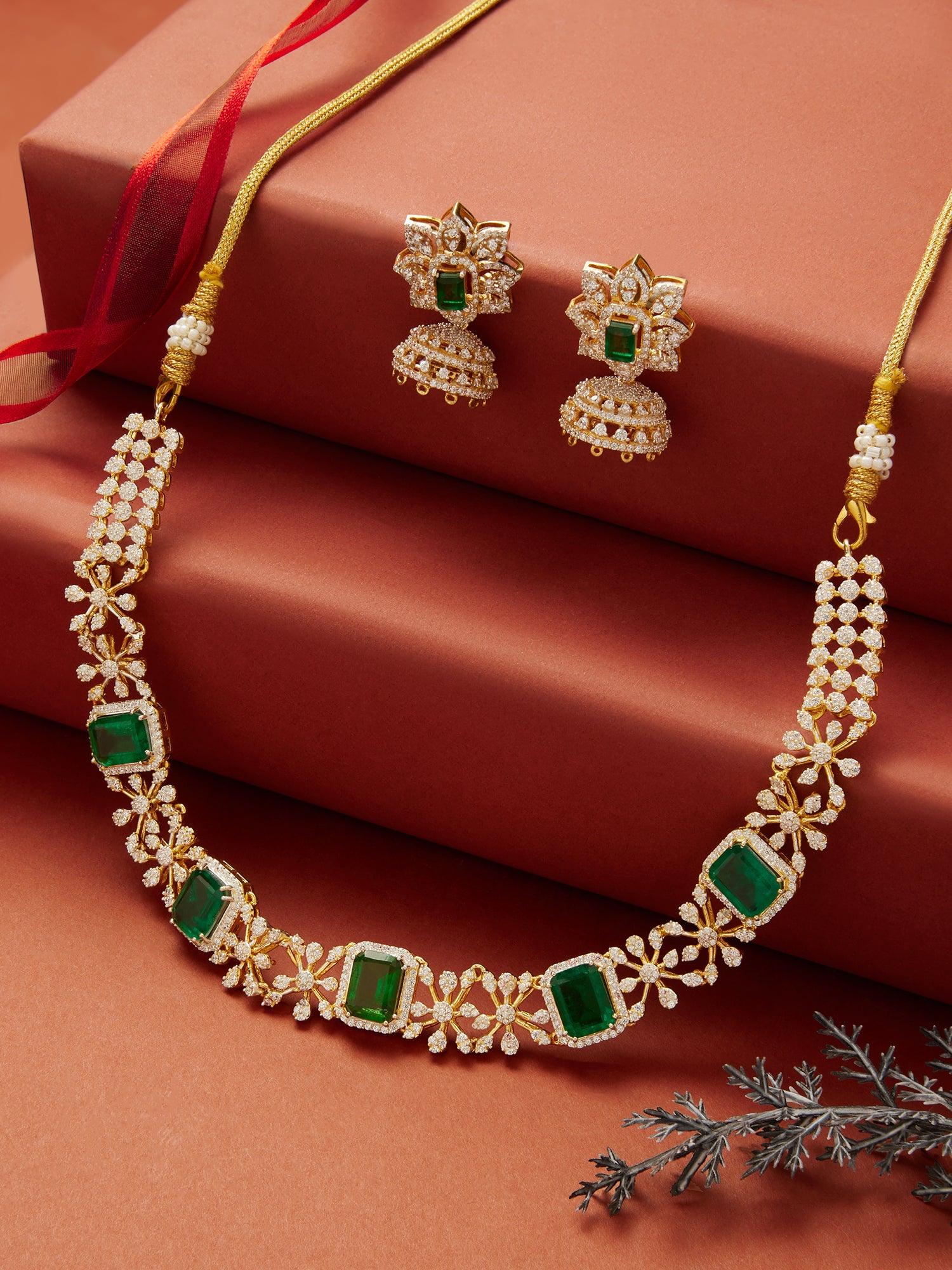 Modern Royalty CZ Necklace Set - Dyulokha