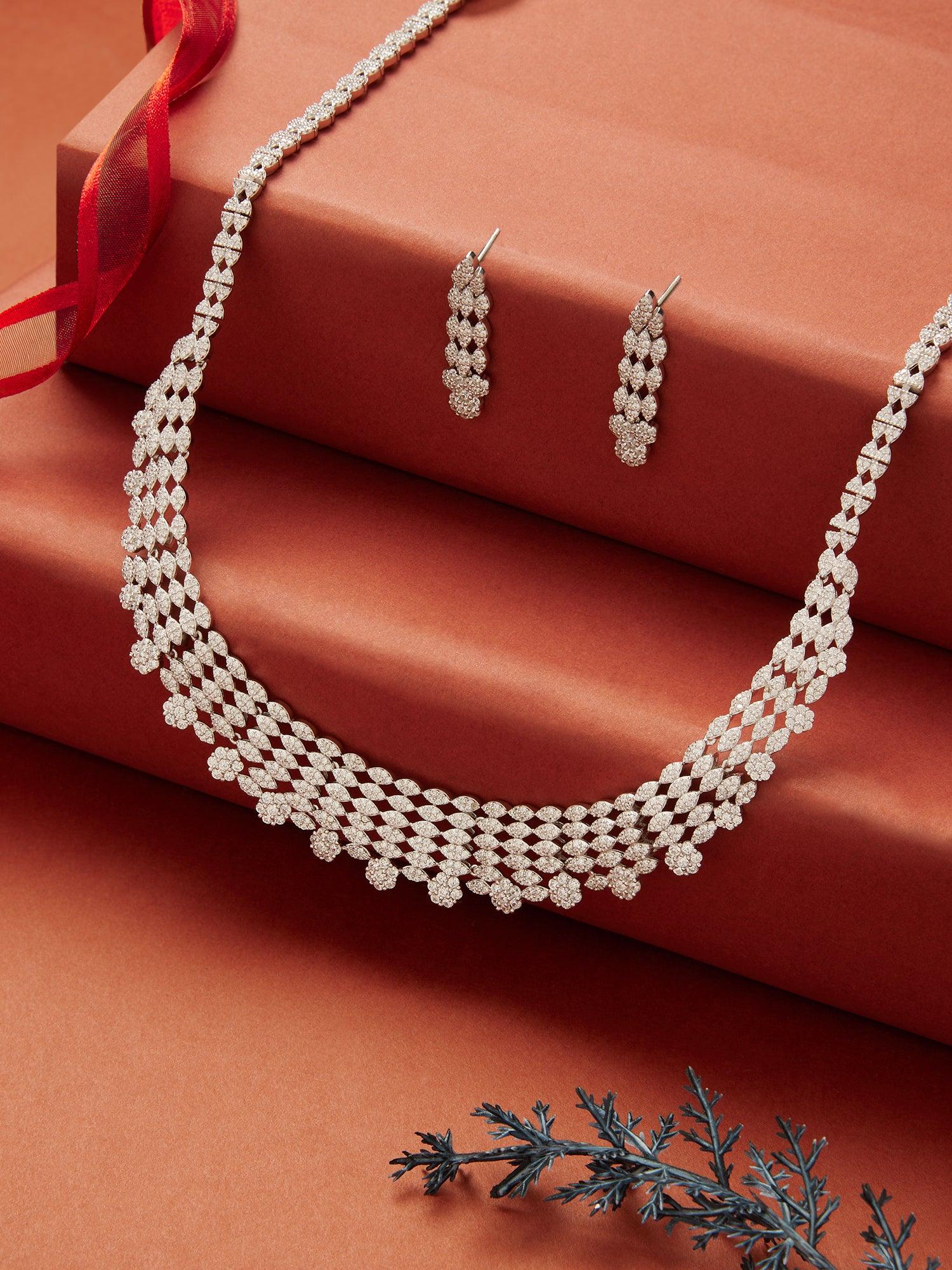 Sophisticated Shine CZ Necklace Set - Dyulokha