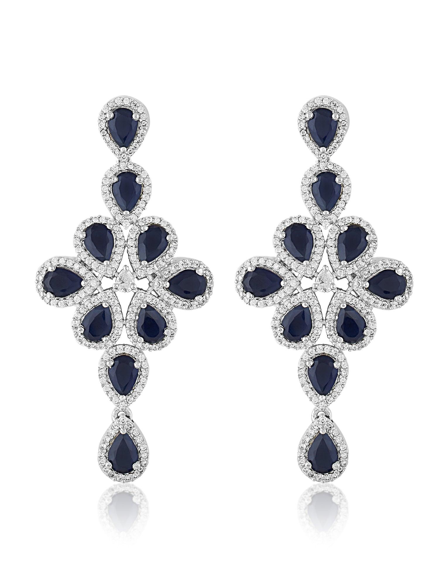 Sapphires and Sparkle Duo Necklace Set - Dyulokha