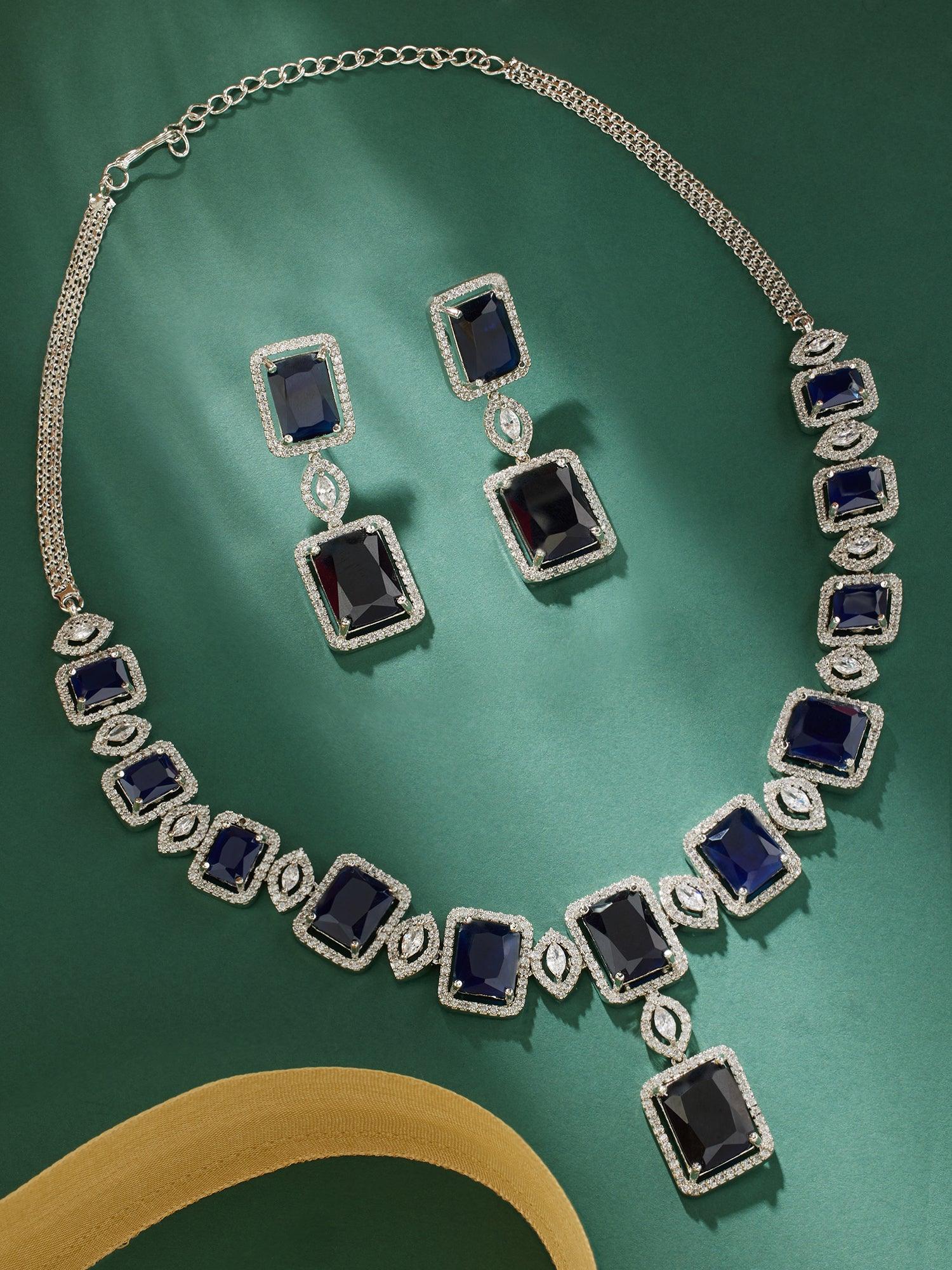 Midnight Elegance Black Onyx Necklace Set - Dyulokha