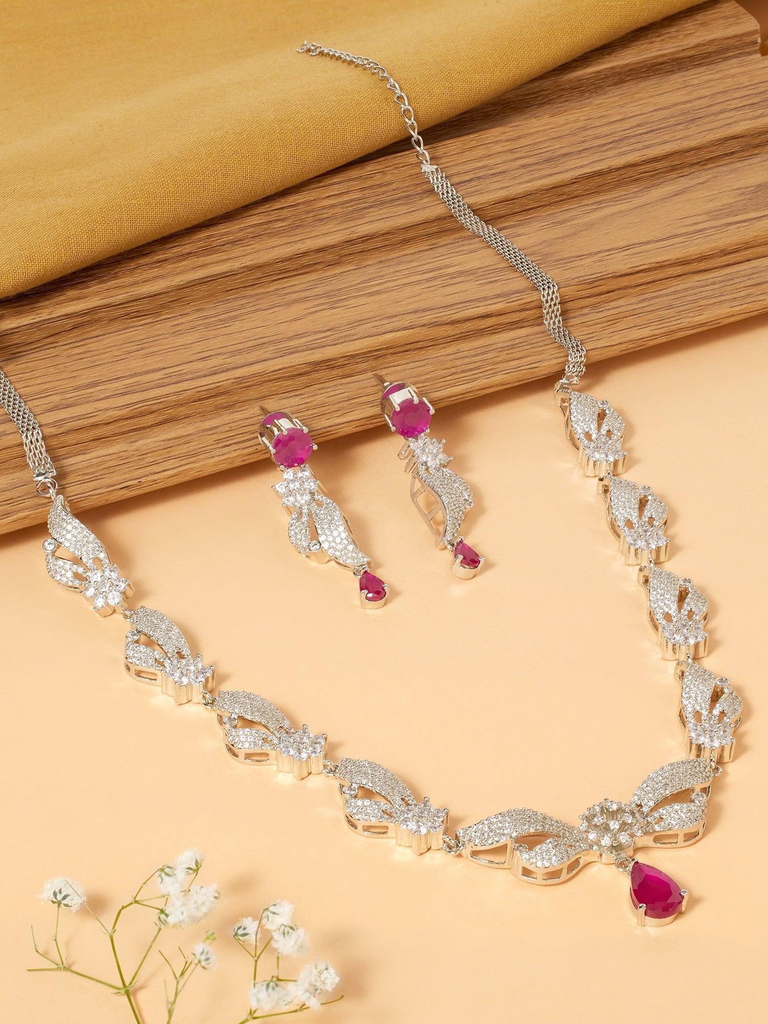 Scarlet Enchantment Ruby Necklace Set - Dyulokha
