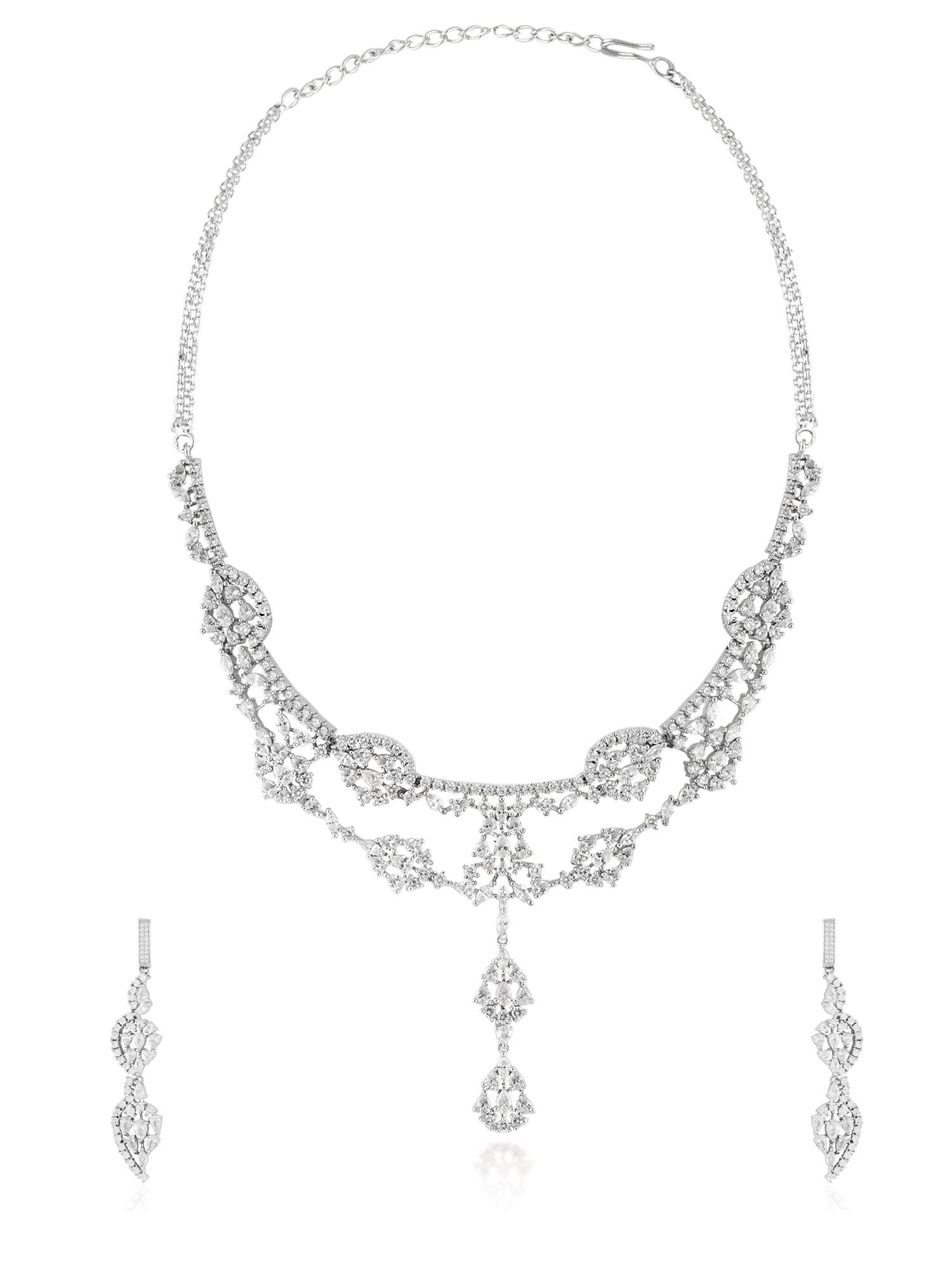 Modish Strands CZ Necklace set - Dyulokha