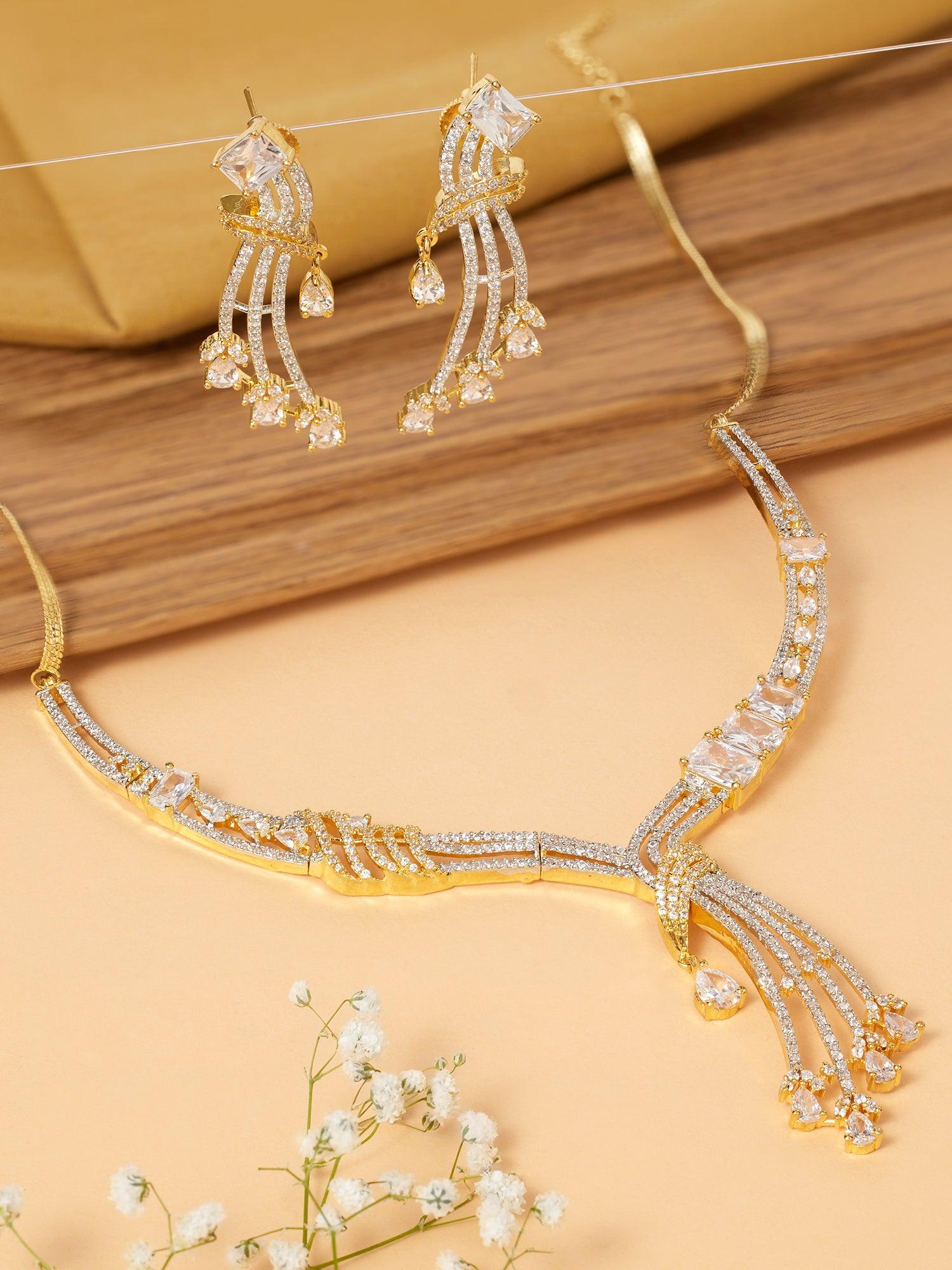 Twilight Glamour CZ Necklace set - Dyulokha