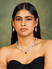 Blue Brilliance Sapphire Necklace Set - Dyulokha