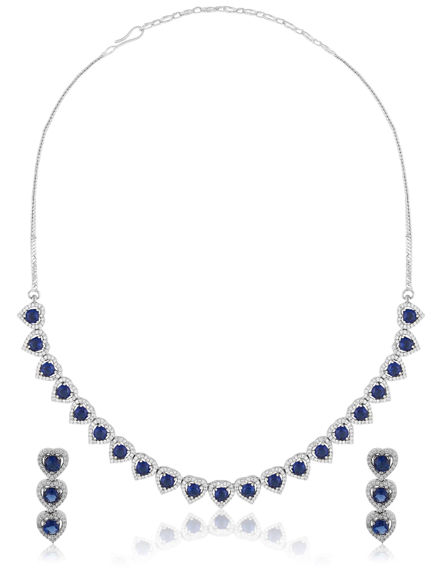 Brilliance Sapphire Necklace Set - Dyulokha