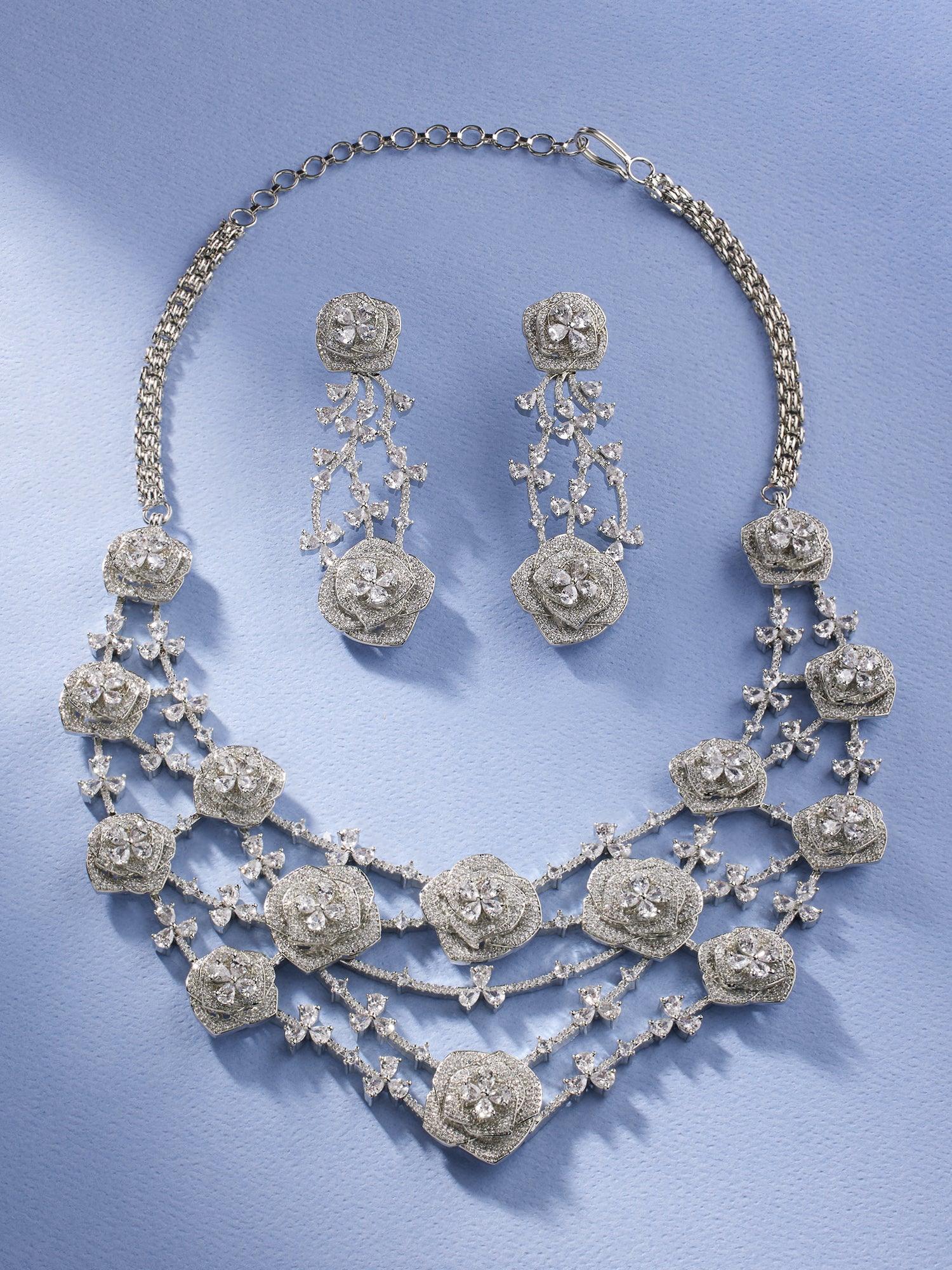 Eternal Bloom Rose Necklace Set - Dyulokha