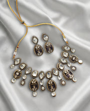Royal Purple Polki Necklace Set