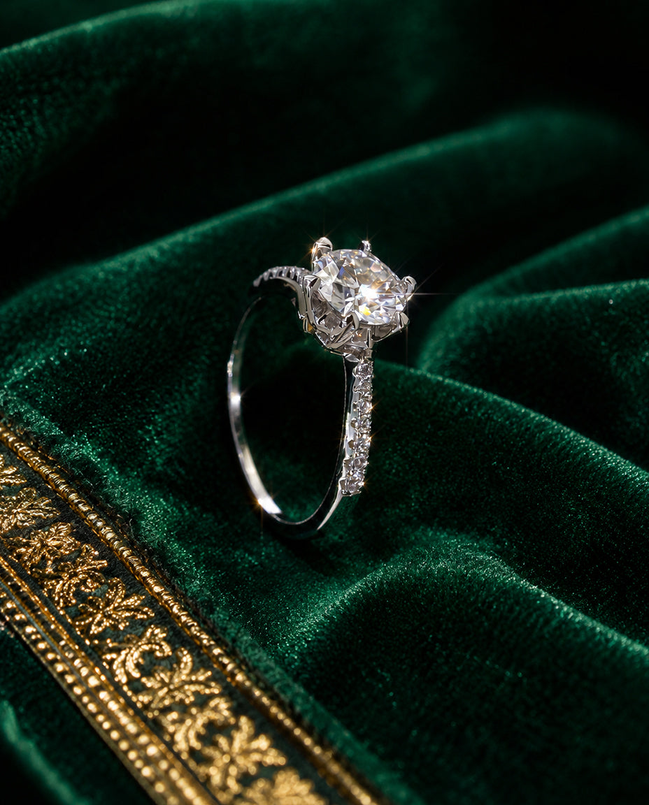 Radiant Glamour Moissanite Majesty Ring