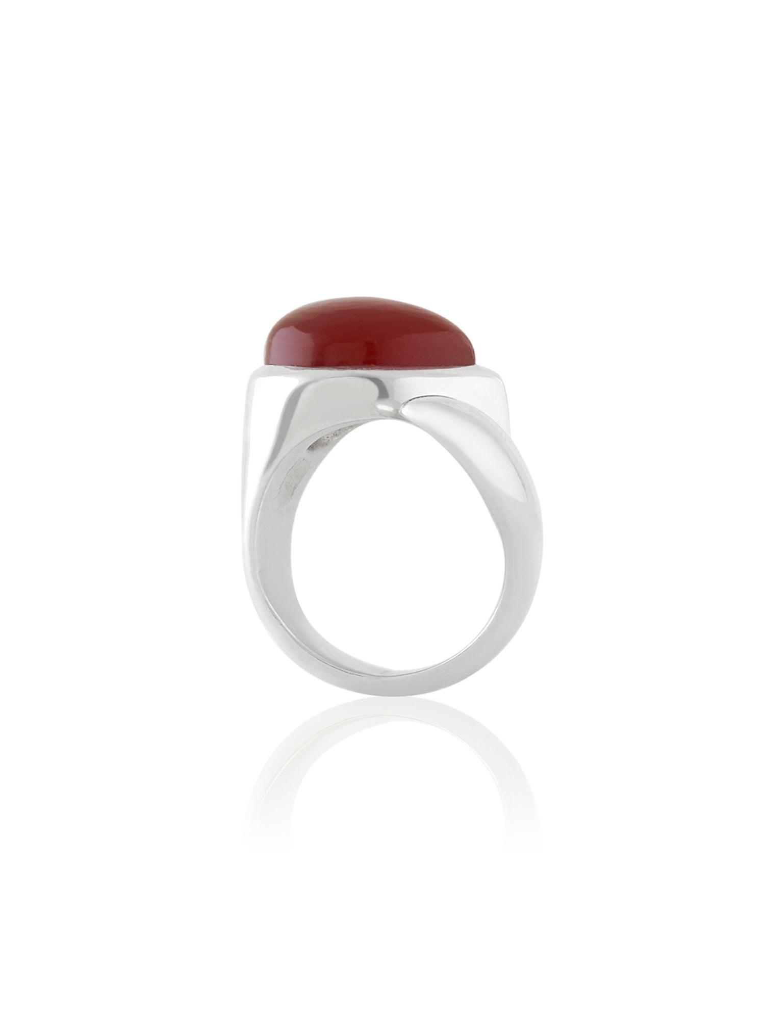 Twisted Passion Carnelian Love Ring - Dyulokha