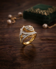 Golden Grace CZ Ring