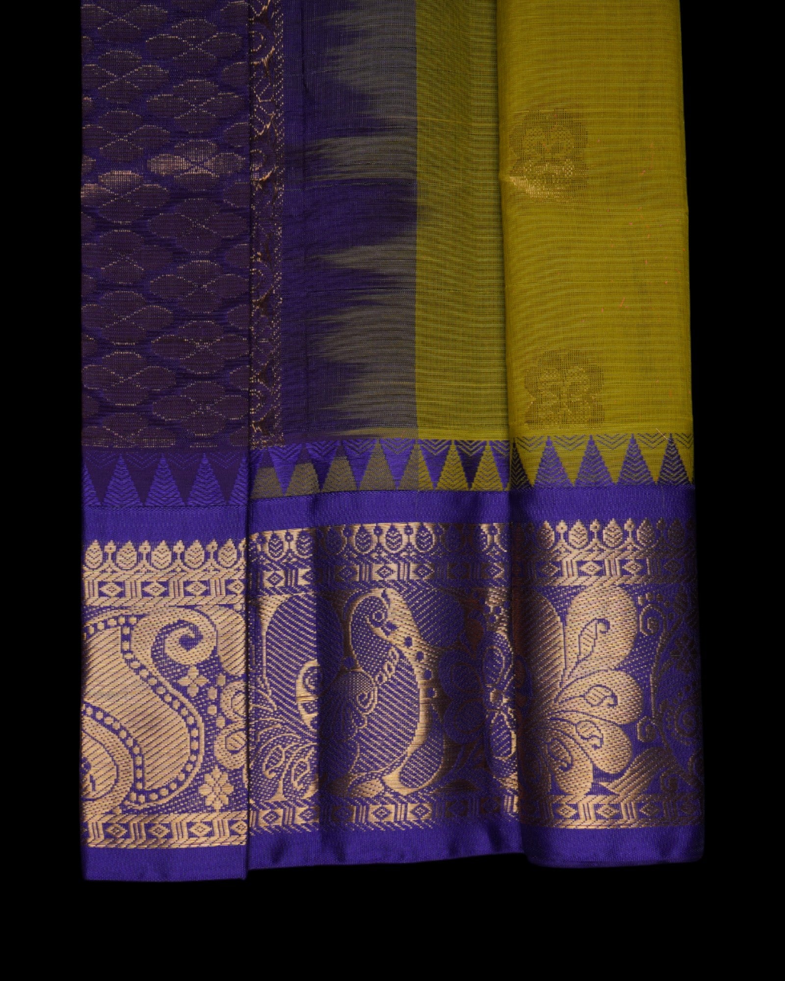 Sico Cotton Gadwal Saree With Zari Butta