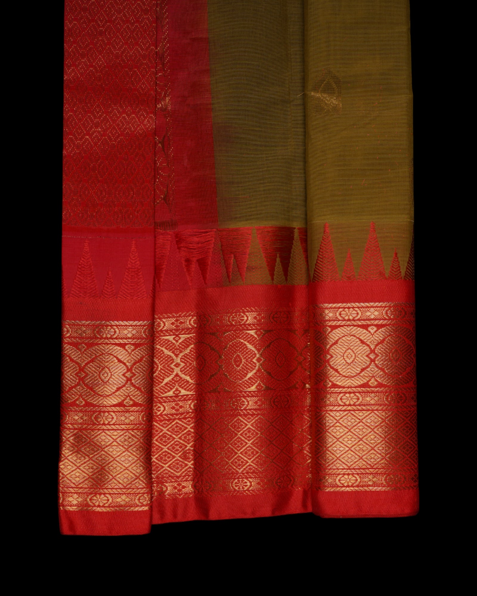 Gadwal Sico Cotton Saree With Zari Butta