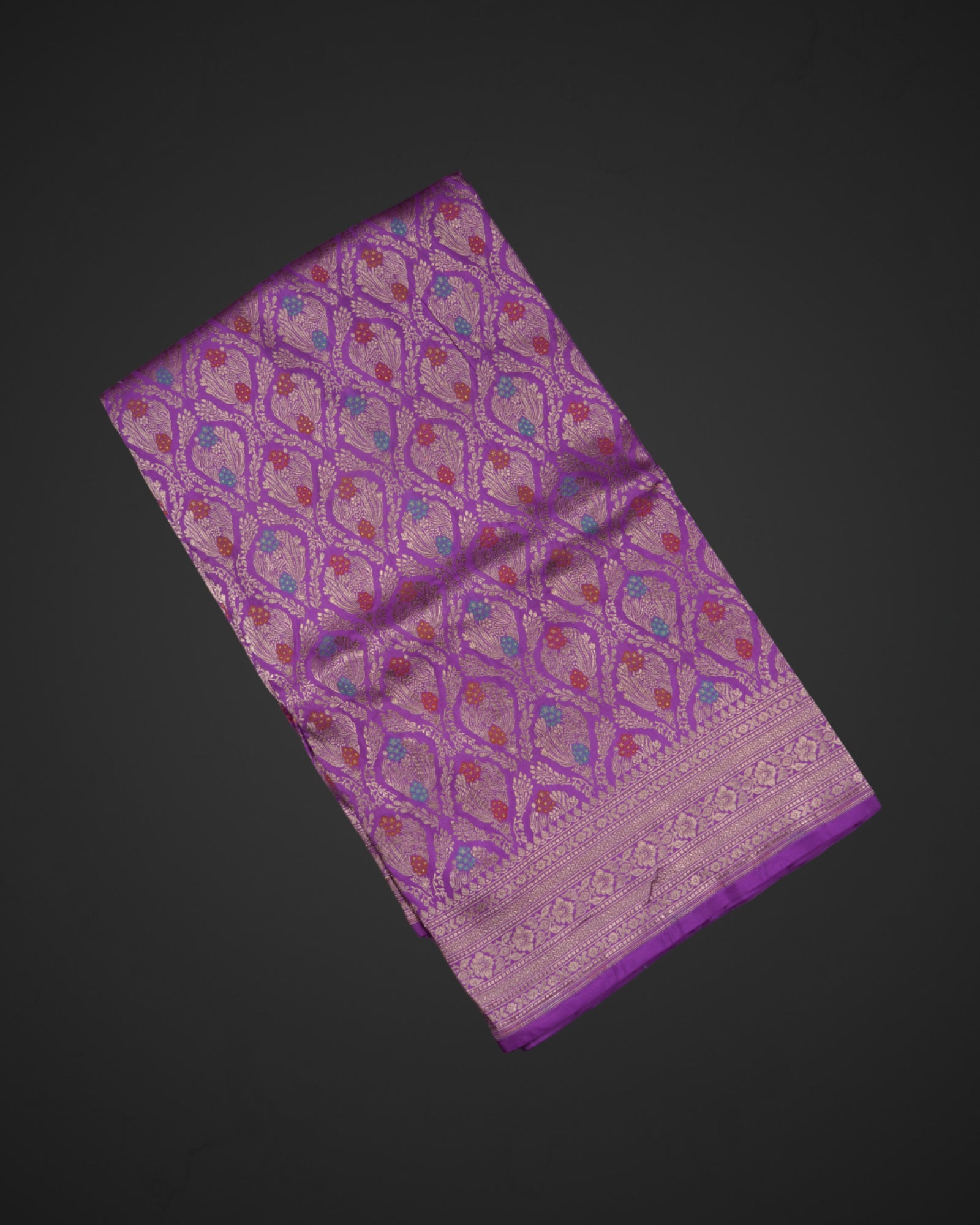 Lavender Katan Silk Minakari Banaras Saree