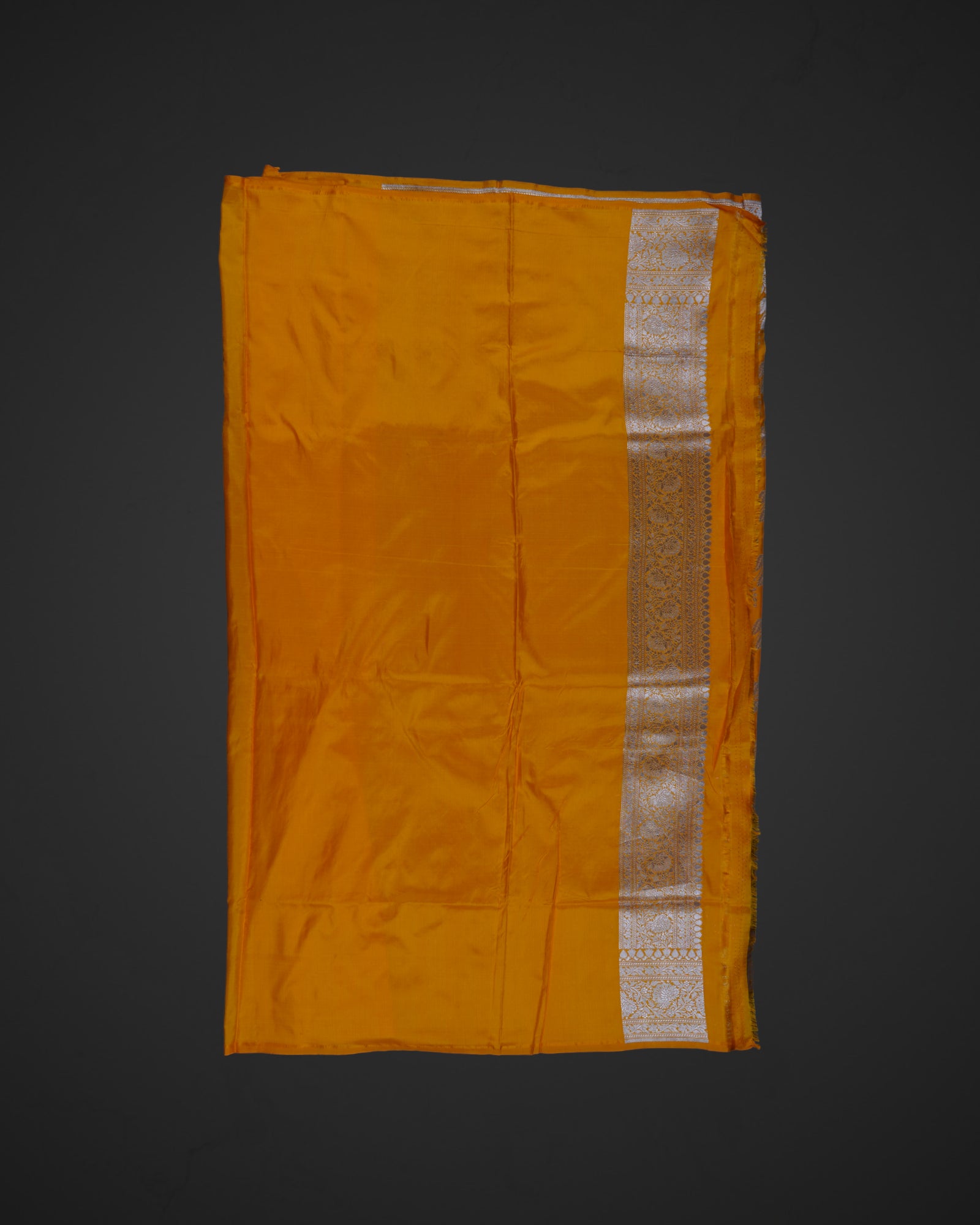 Yellow Katan Banaras Saree With Jallar Art