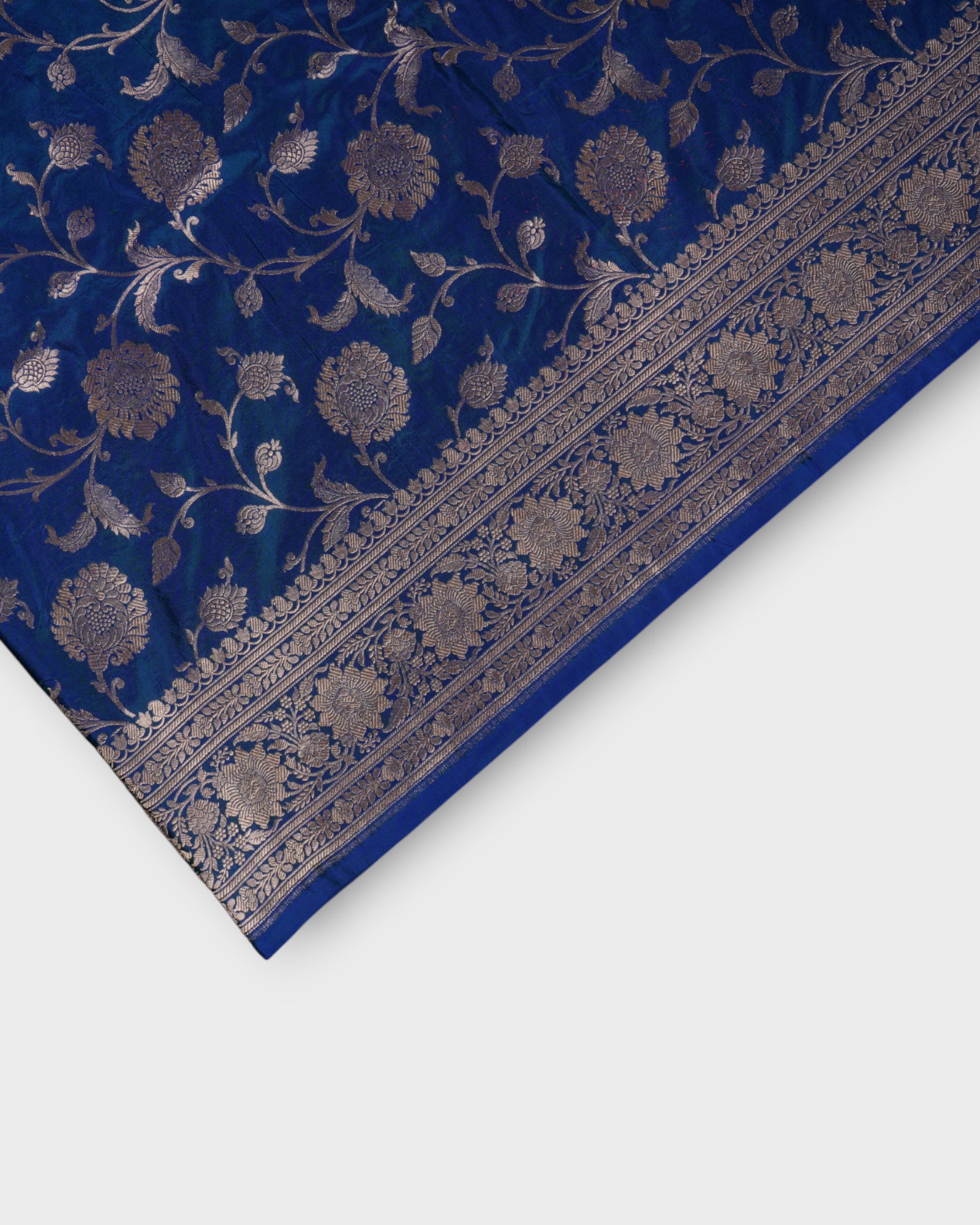 Peacock Blue Katan Silk Saree