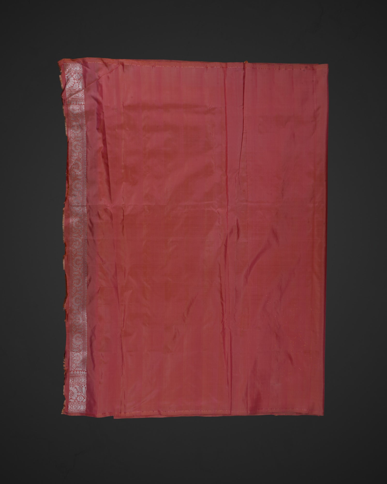 Light Orange Banarasi Katan Silk Woven Saree