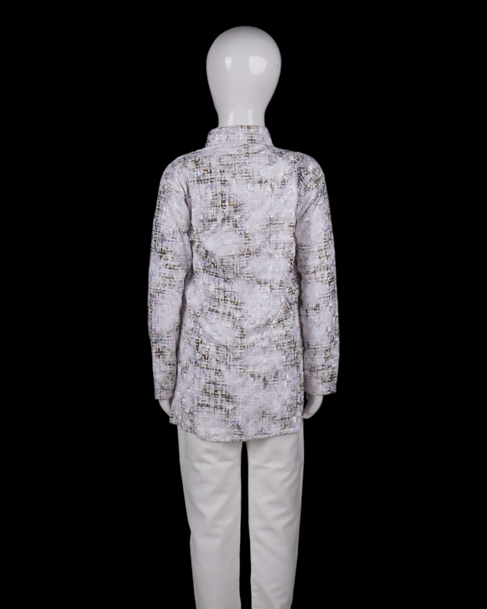 Blue Cotton Thread Embroidered Kurta Pajama Set