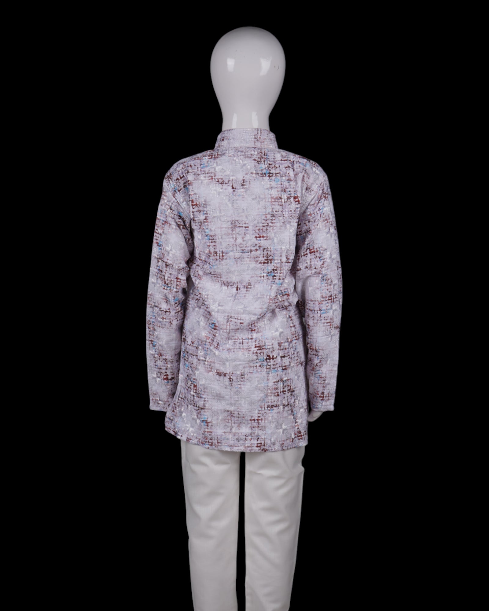 Blue Cotton Thread Embroidered Kurta Pajama Set